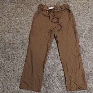 Love Tree Tan Paperbag Waist Pants